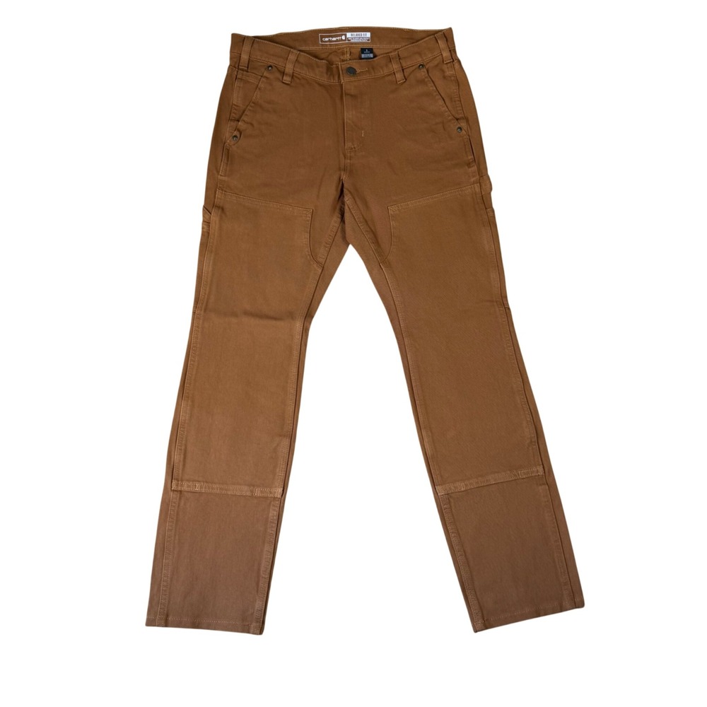 Carhartt Women Rugged Flex Relaxed Fit Double Front Work Pants Brown 6 Regular